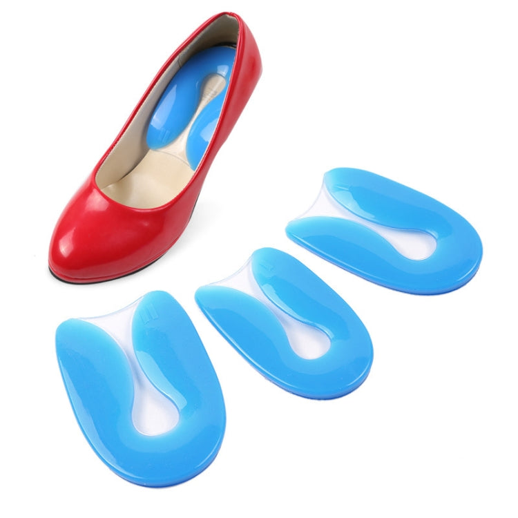 U-shaped Heel Pad Soft and Comfortable Shock Absorption Silicone Pad Insole, Size: L(40-45 Yards)