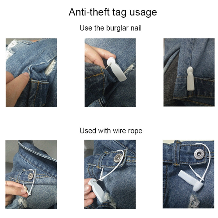 100pcs HTG-005 Small Hammer Anti-theft Magnetic Buckle EAS Anti-theft Sound and Magnetic Button Label for Supermarket Commodities, Random Color Delivery