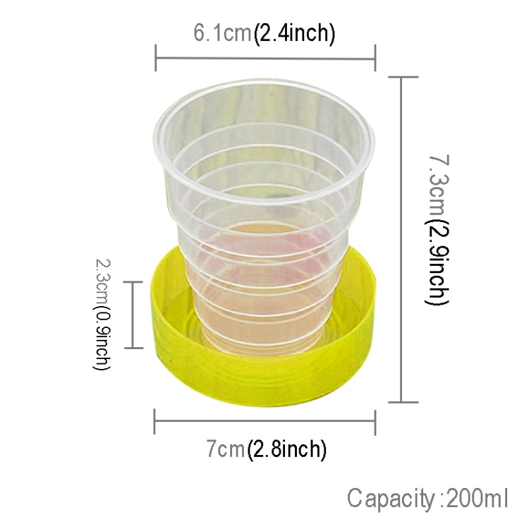 4 PCS 200ml Fashionable Outdoor Activity Using Plastic Portabel Folding Dringking Cup