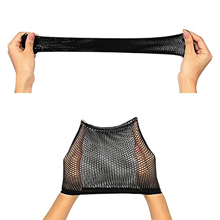 5 PCS High Elastic Silk Socks Fake Hair Net Wig Liner Caps Snood Mesh, A
