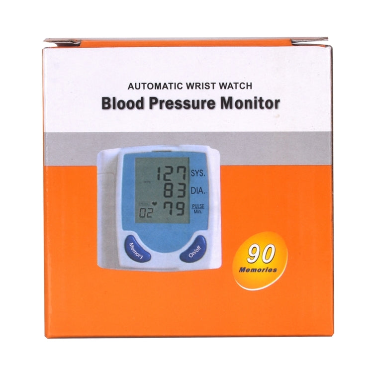 Full Automatic Wrist Cuff Blood Pressure Monitor, 90 Set Memory