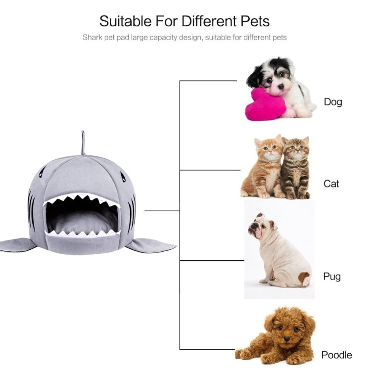 Indoor Pet Dog Puppy Cat Warm House Sharks Pet Sleeping Bed Nest, M Size: 50x50x48cm
