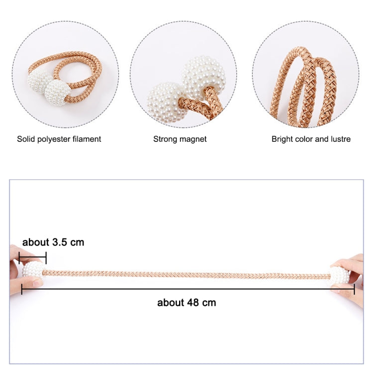Fashion Adornments Pearl Magnetic Buckle Curtain Strap