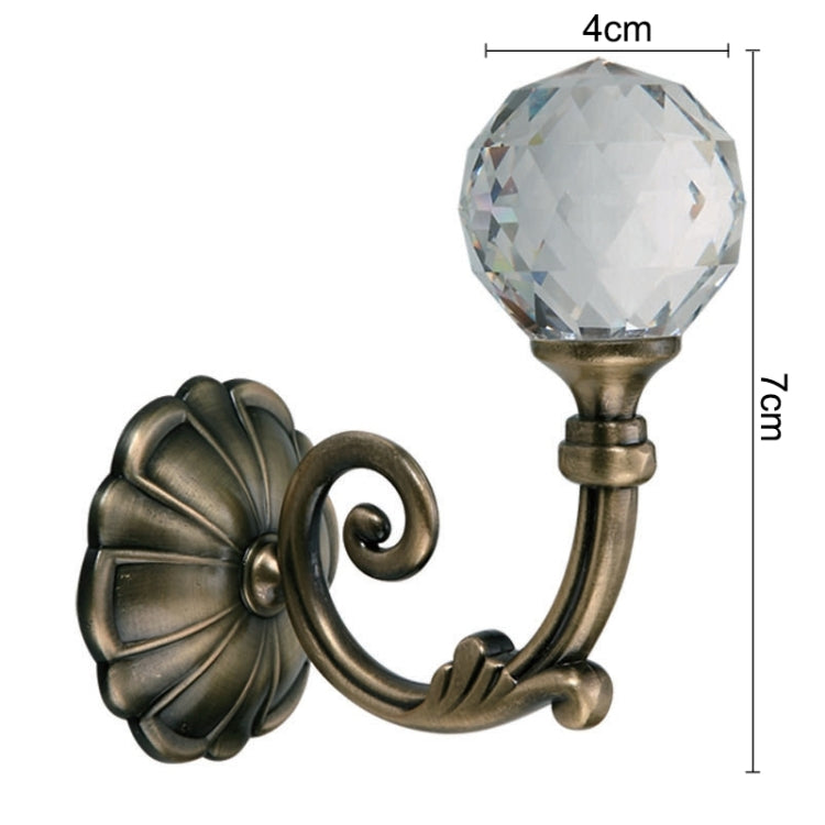 1 Pair Vintage Crystal Flower Barb Curtain Decoration Wall Hook