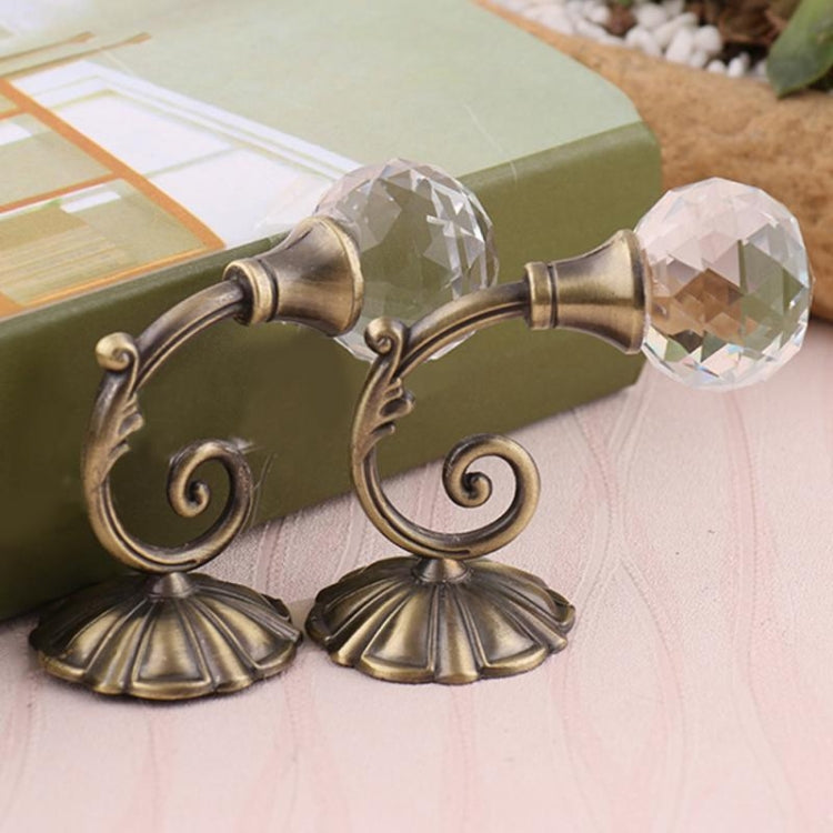 1 Pair Vintage Crystal Flower Barb Curtain Decoration Wall Hook