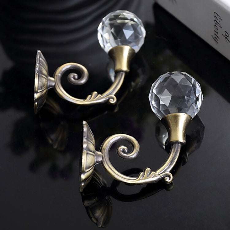 1 Pair Vintage Crystal Flower Barb Curtain Decoration Wall Hook