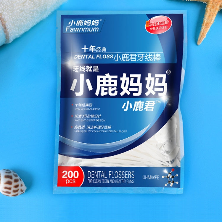 Fawnmum Ultra-fine Safety Flat Dental Floss Rod Arch Pick Toothpick Thread Portable Dental Floss Bag