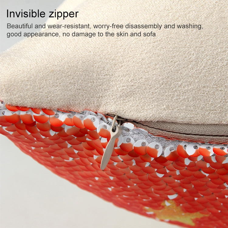 Sequin British Flag Pattern Decorative Cushion Covers Reversible Pillow Cover, Size: 40cm x 40cm