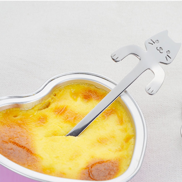 Creative 304 Stainless Steel Cartoon Cat Handle Coffee Stirring Spoons, 11.8*1.8cm
