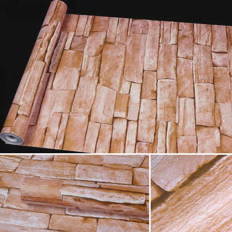 Slate Creative 3D Stone Brick Decoration Wallpaper Stickers Bedroom Living Room Wall Waterproof Wallpaper Roll, Size: 45 x 1000cm