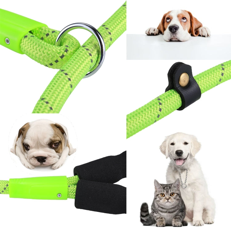 Pet Dog Training Traction Rope Reflective Light Leash with Bold Handle