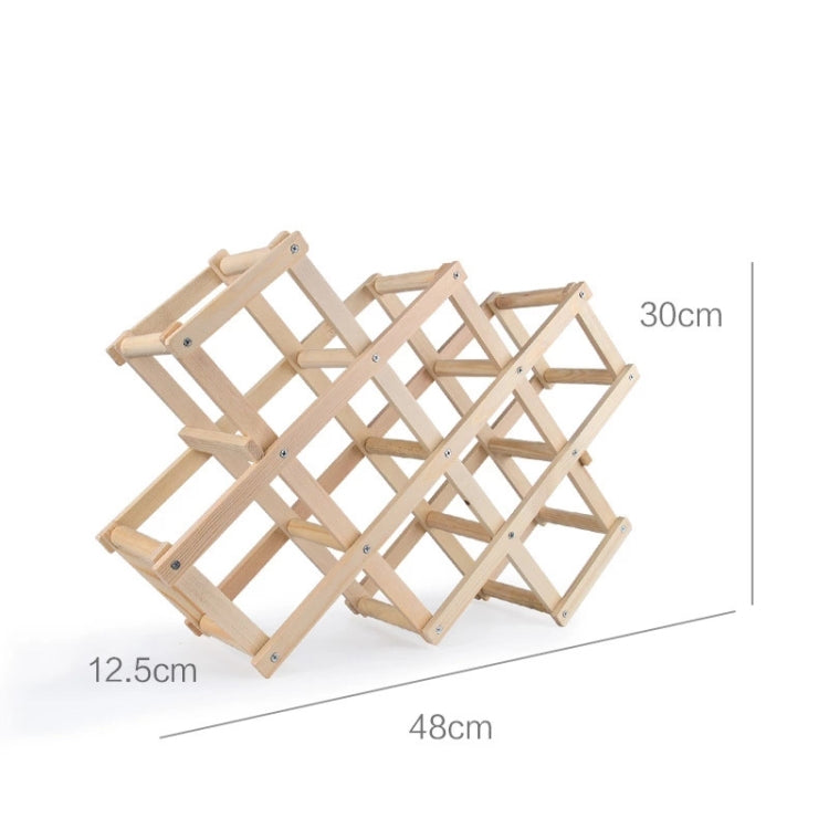 10 Bottles Racks Foldable Wine Stand Wooden Wine Holder Kitchen Bar Display Shelf