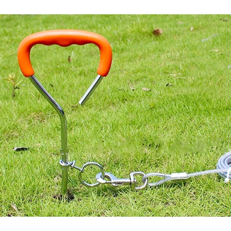 Dog Pile Fixation Spiral Nail with Handle For Medium Small Dog Long Training Outdoor, Size: 45cm*9mm