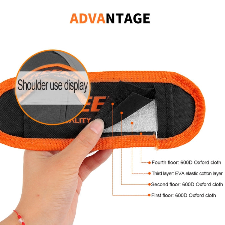 Multi-function Oxford Cloth Electrician Belt Pouch Maintenance Tools Handbag Shoulder Bag Convenient Tool Bag, Size : 19 inch