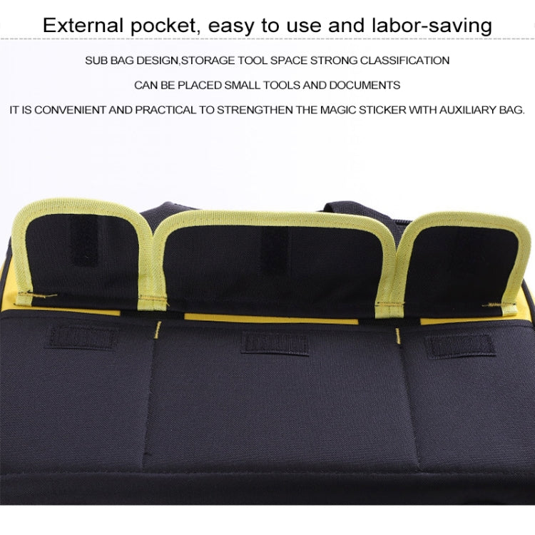 Multi-function Oxford Cloth Electrician Belt Pouch Maintenance Tools Handbag Shoulder Bag Convenient Hardware Tool Bag, Size : 19 inch