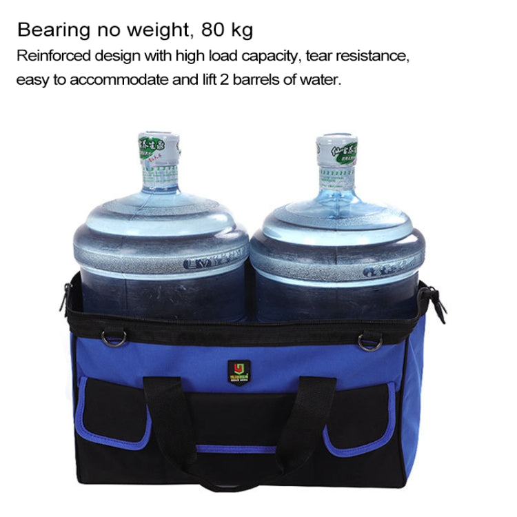 Multi-function Oxford Cloth Electrician Belt Pouch Maintenance Tools Handbag Shoulder Bag Convenient Hardware Tool Bag, Size : 19 inch