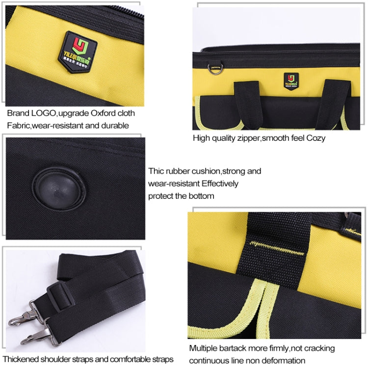 Multi-function Oxford Cloth Electrician Belt Pouch Maintenance Tools Handbag Shoulder Bag Convenient Hardware Tool Bag, Size : 19 inch
