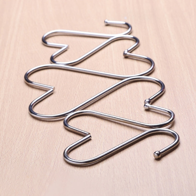 10pcs 3mm Multi-functional S-shaped Stainless Steel Metal Hook, Length: 7cm