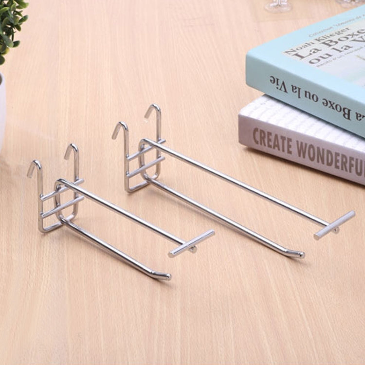 5.8mm Supermarket Iron Grid Shelf Double Hook, Length: 30cm