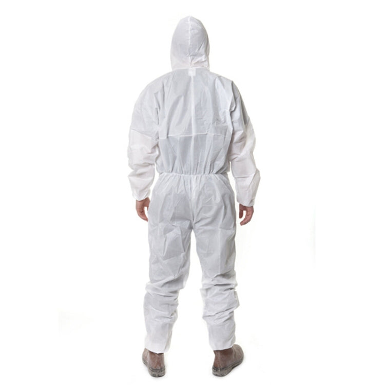 3M 4515 One-piece White Anti-static Anti-chemical Dustproof Sandblasting Suit with Cap, Size: M