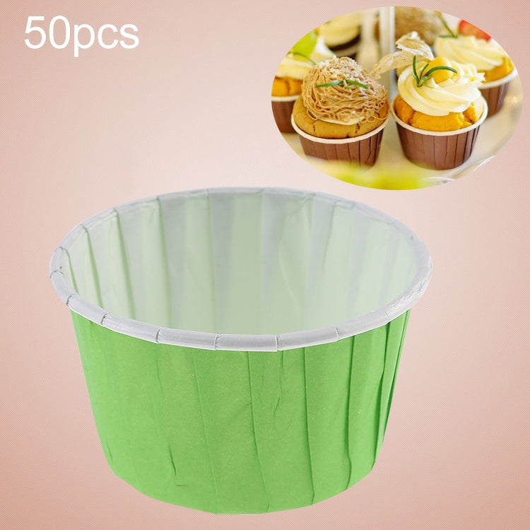 50pcs / Pack Round Lamination Cake Cup Muffin Cases Chocolate Cupcake Liner Baking Cup, Size: 5 x 3.8  x 3cm