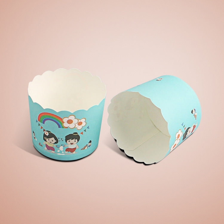 24pcs / Pack Round Lamination Cake Cup Muffin Cases Chocolate Cupcake Liner Baking Cup, Size: 7 x 6  x 5.5cm, Random Color Delivery