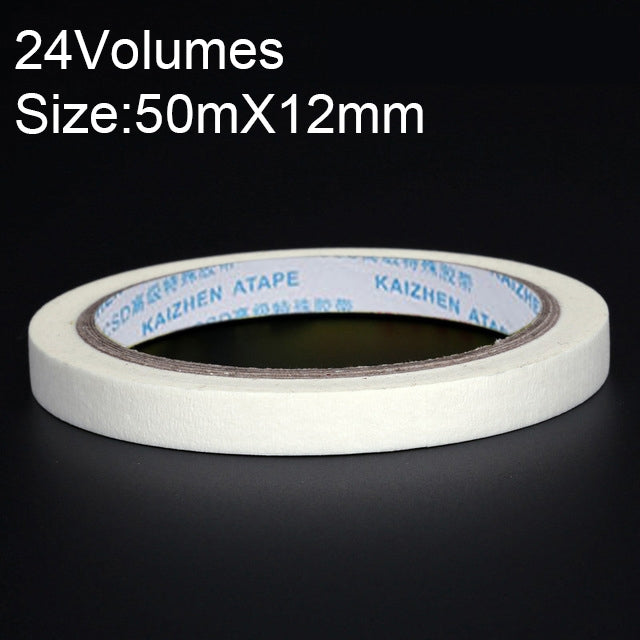 24 Volumes High Adhesion Decoration Spraying Masking office Writing Beautiful Paper Tape, Size: 50m x 12mm