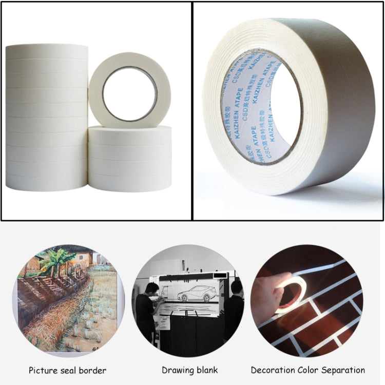 24 Volumes High Adhesion Decoration Spraying Masking office Writing Beautiful Paper Tape, Size: 50m x 12mm