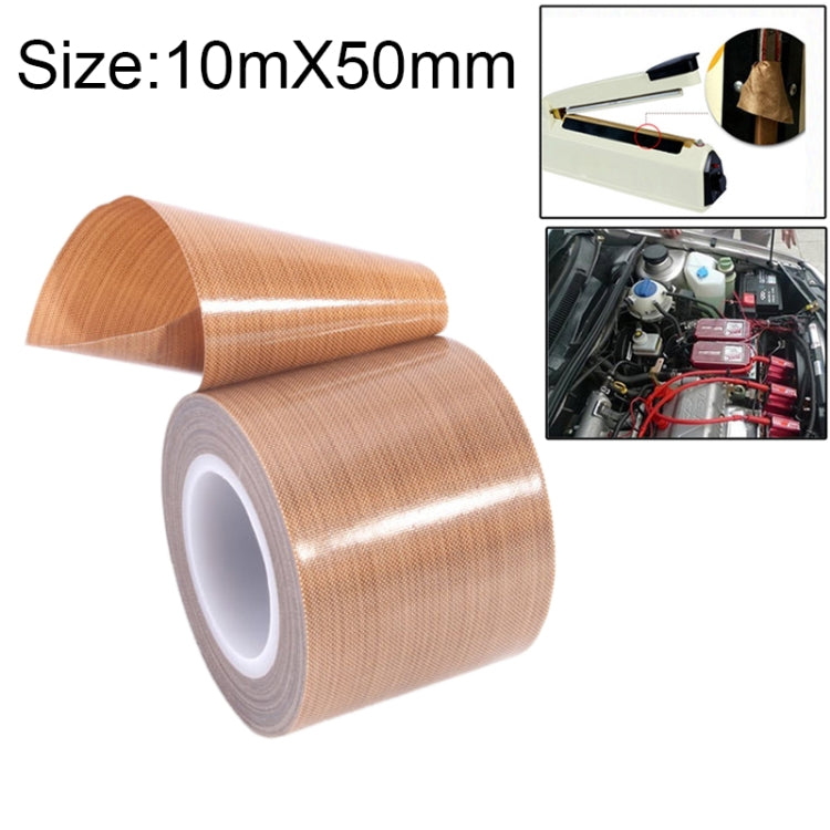 Teflon High Temperature Resistant Cloth Tape Sealing Machine Heat Insulation Tape, Size: 10m x 50mm