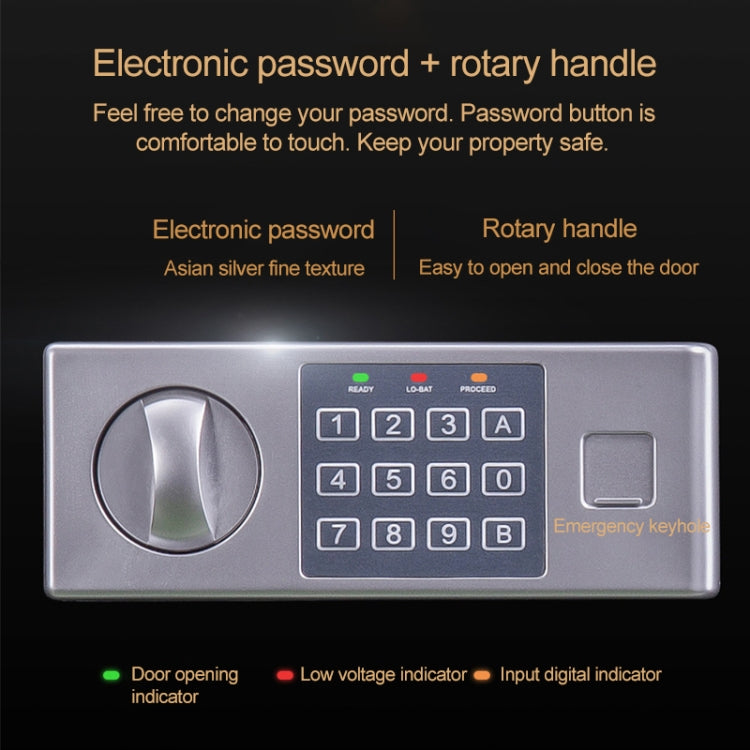 Deli Home Office Hotel Mini Electronic Security Lock Box Wall Cabinet Safety Box