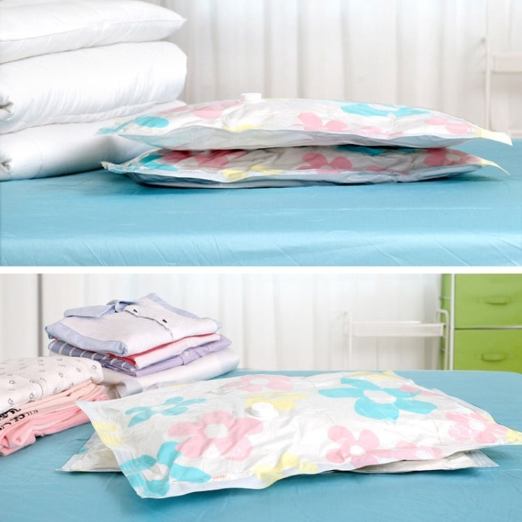 11 PCS Space Saving Sunflowers Pattern Vacuum Storage Bag, Thinken Quilts Clothing Vacuum Seal Storage Bag with a Hand Pump, Including: 3 PCS 80*100 cm，2 PCS 60*80 cm, 3 PCS 50*70 cm, 2 PCS 40*60 cm