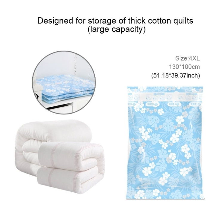 Space Saving Orchids Pattern Vacuum Storage Bag, Thinken Quilts Clothing Vacuum Seal Storage Bag, Size: 100*130 cm