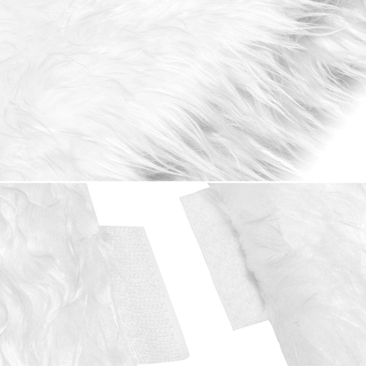 Christmas Tree Plush Skirt White Round Ornament Decoration, Diameter: 122cm