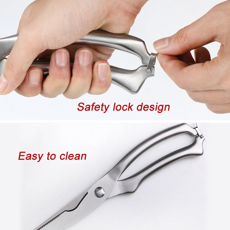 10 inch Kitchen Poultry Fish Chicken Bone Stainless Steel Cutter Cook Gadget Shear, Case Package