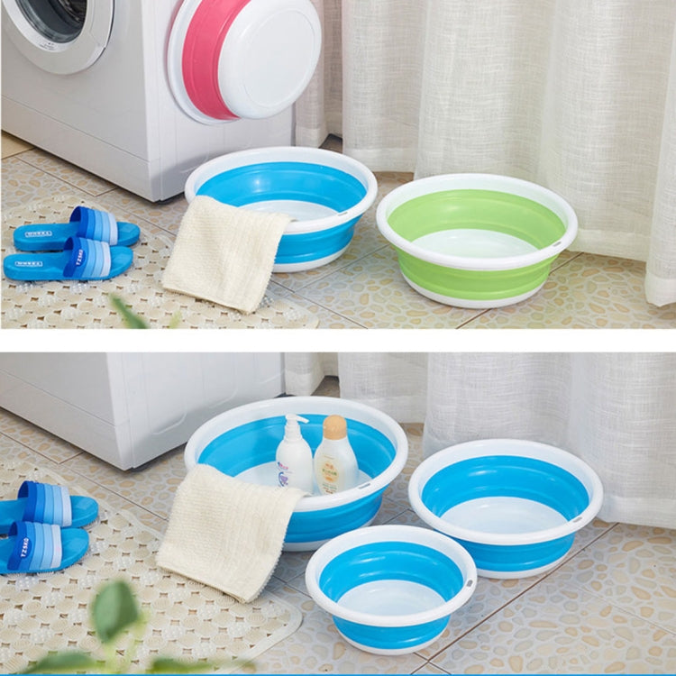Home Portable Environmental Silicone Travel Folding Wash Basin, Size: M