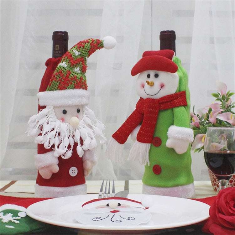 Snowman Pattern Wine Bottle Bag Christmas Decoration