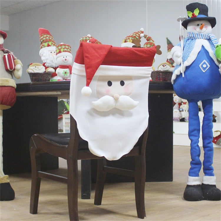 Snowman Pattern Dinner Table Chair Cover Christmas Decoration