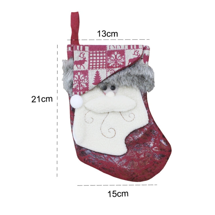 Elk Pattern Christmas Sock Gift Bag Christmas Tree Pendant Decoration