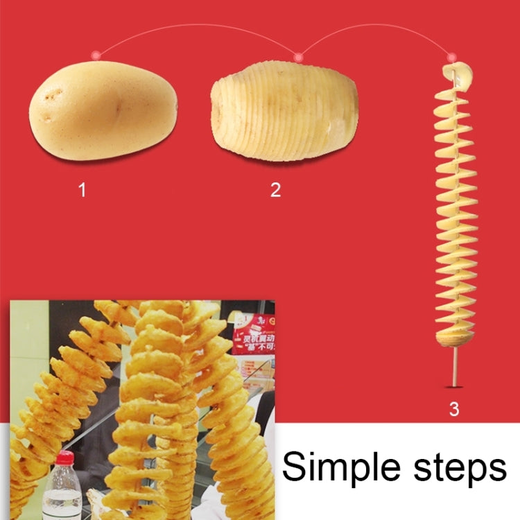 528-6 Popular Tornado Potato Slicer Manual Twist Spiral Potato Cutter Whirlwind Potatoes Machine Potato Vegetables Tools