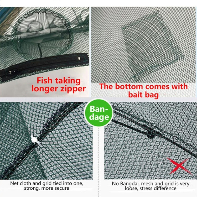 12 Holes Automatic Foldable Fishing Net Nylon Shrimp Crab Minnow Trap Fish Cast Net Fishing Tackle