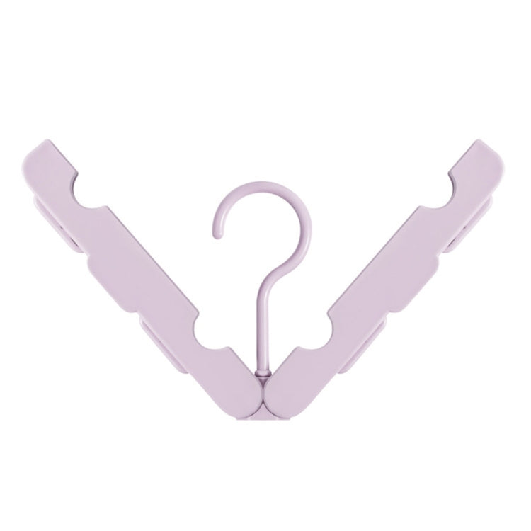 Foldable Clothes Hanger Drying Rack with 4 Hidden Clips for Home / Travel, Random Color Delivery