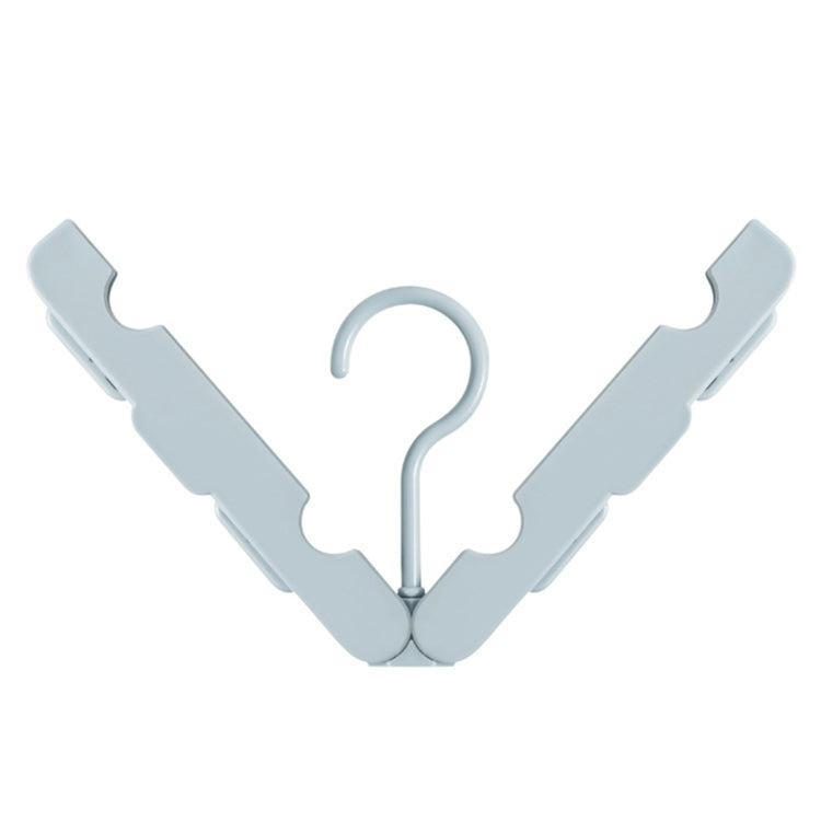 Foldable Clothes Hanger Drying Rack with 4 Hidden Clips for Home / Travel, Random Color Delivery