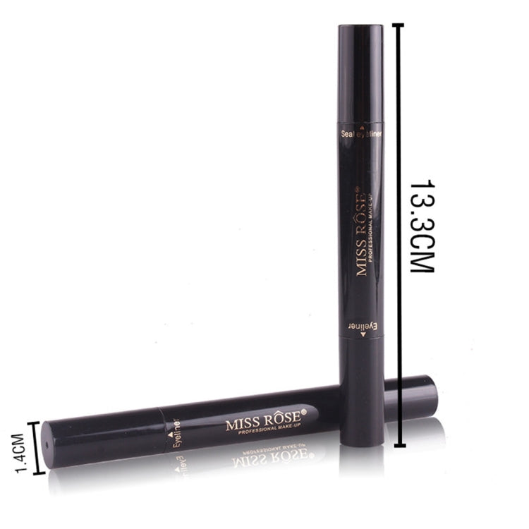 2 in 1 Black Waterproof Dual Head Quick Drying Eyeliner Seal Stamp Pen