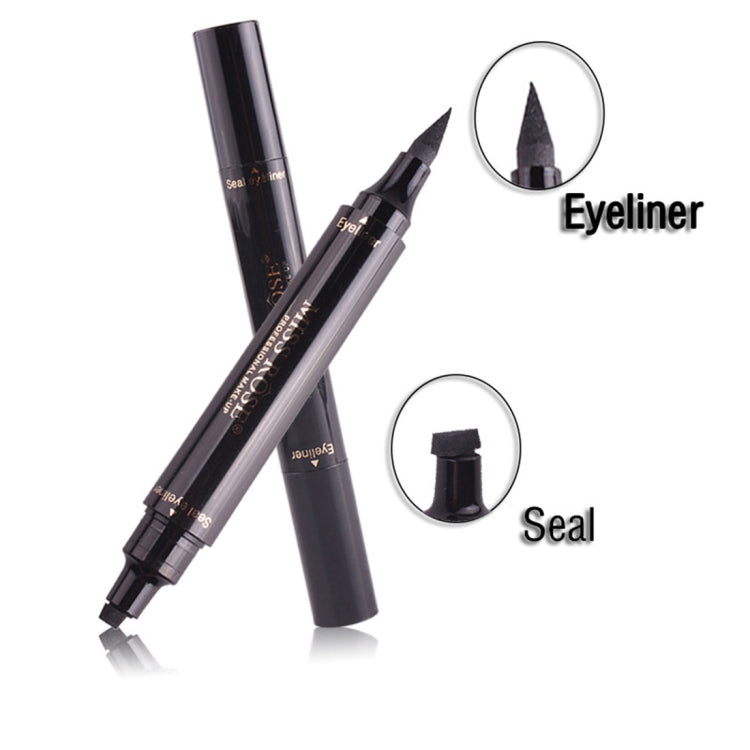 2 in 1 Black Waterproof Dual Head Quick Drying Eyeliner Seal Stamp Pen