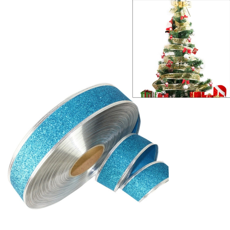 2m Christmas Party Decoration Glitter Powder Christmas Tree Decoration Ribbon