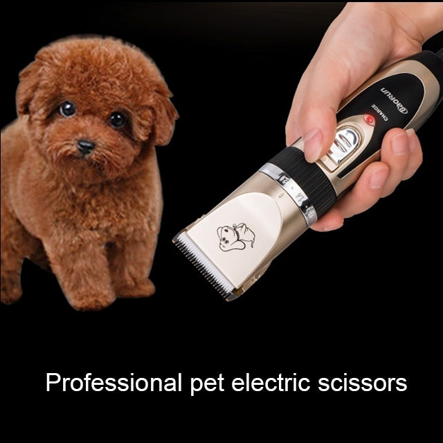 P2 110-240V Ceramics Titanium Professional Pet Electric Scissors Pets Hair Clippers with Four Combs