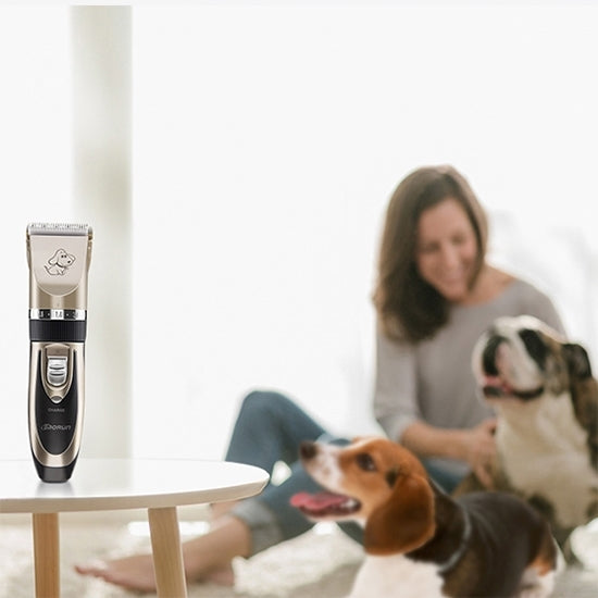 P2 110-240V Ceramics Titanium Professional Pet Electric Scissors Pets Hair Clippers with Four Combs