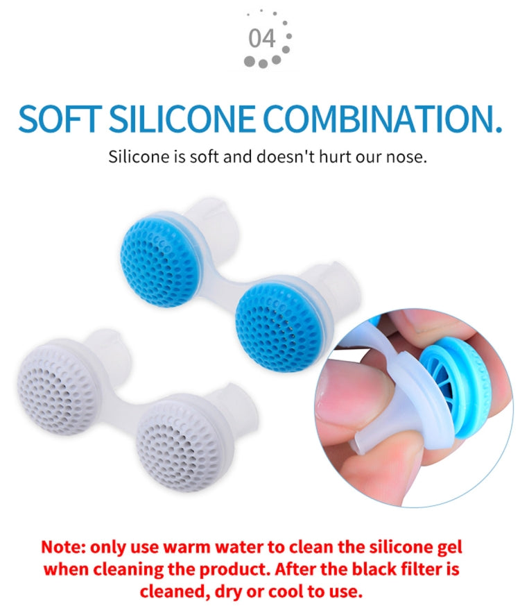 2 PCS 2 in 1 ABS Silicone Anti Snoring Air Purifier