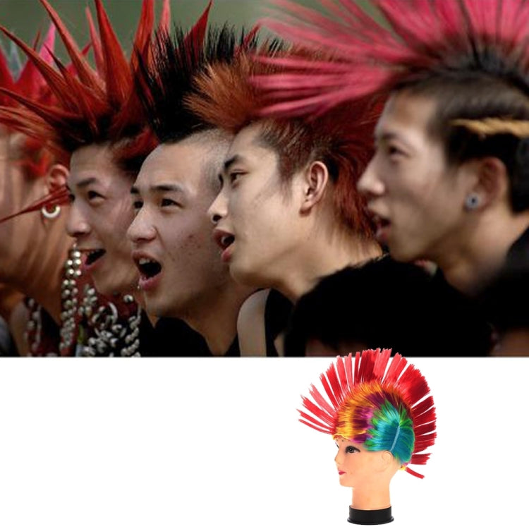 Funny Christmas Halloween Wig Masquerade Headdress Mohawk Hair Comb, Random Color Delivery
