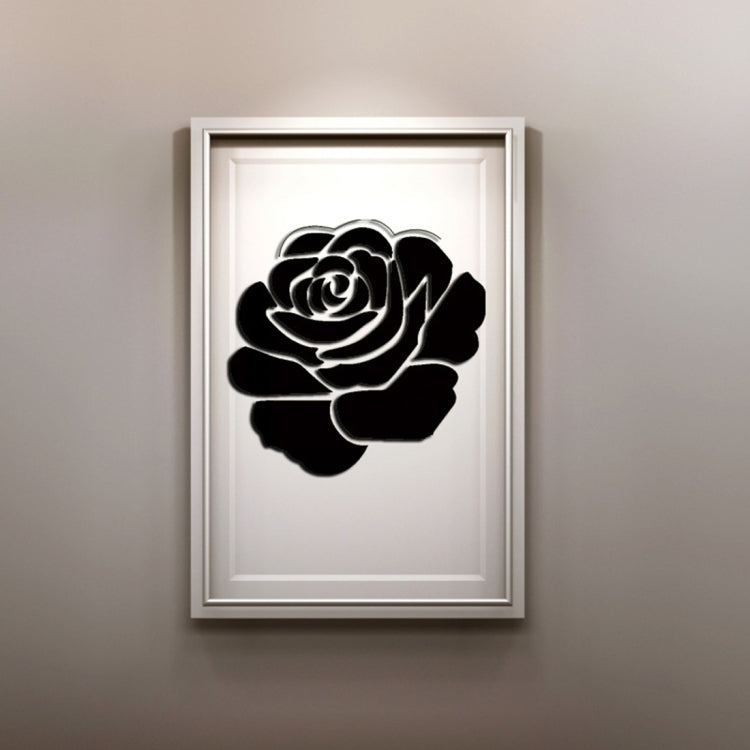 3D Flower Pattern Mirror Acrylic Wall Stickers Creative Home Living Room Wall Sticker Decor,Size:22*22cm